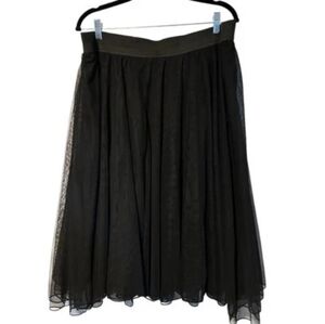 Flirty Elegant Black Tulle Layered Skirt